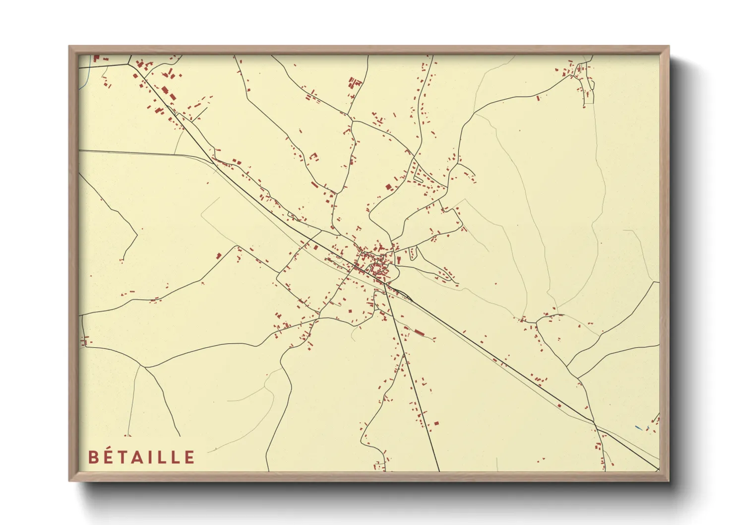 Une affiche de carte sur Bétaille