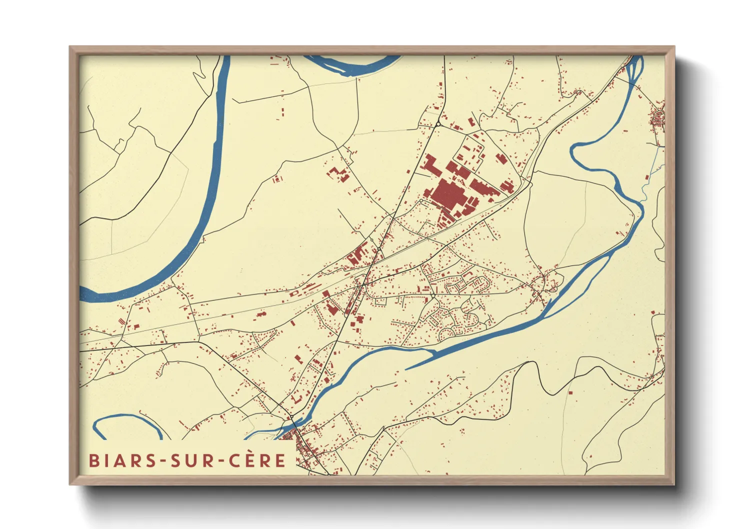 Une affiche de carte sur Biars-sur-Cère