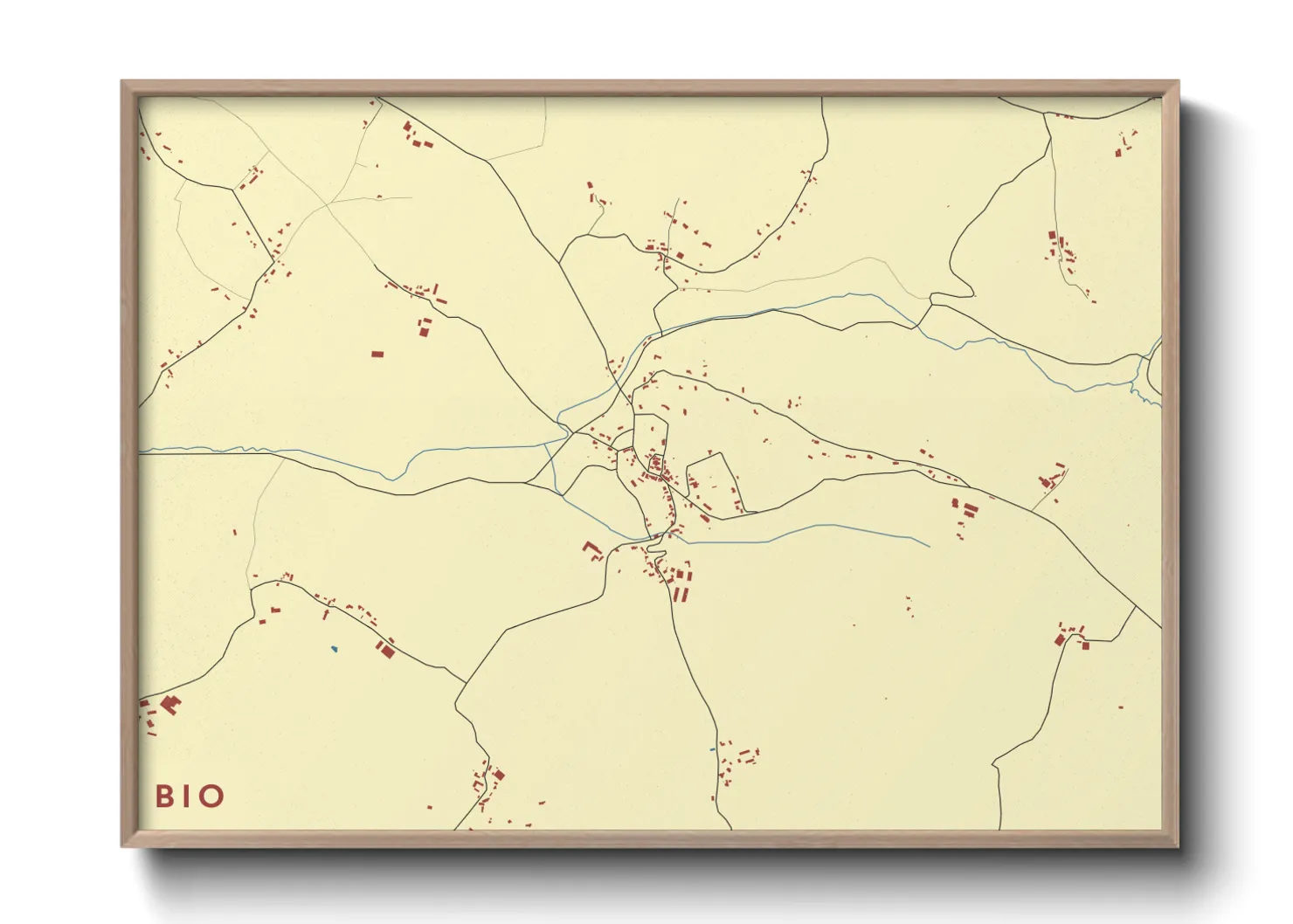 Une affiche de carte sur Bio