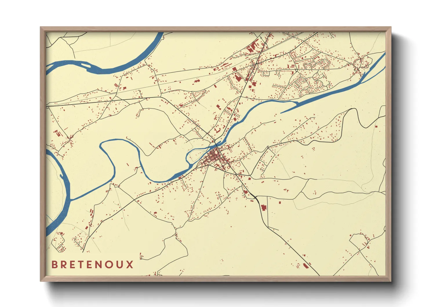 Une affiche de carte sur Bretenoux