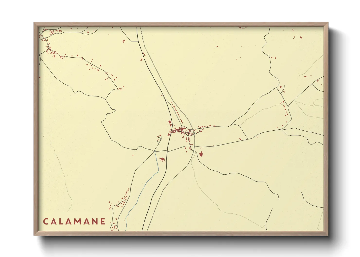 Une affiche de carte sur Calamane