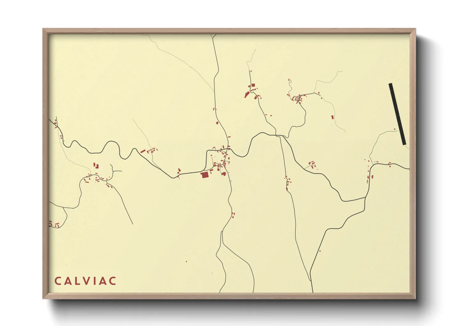 Une affiche de carte sur Calviac