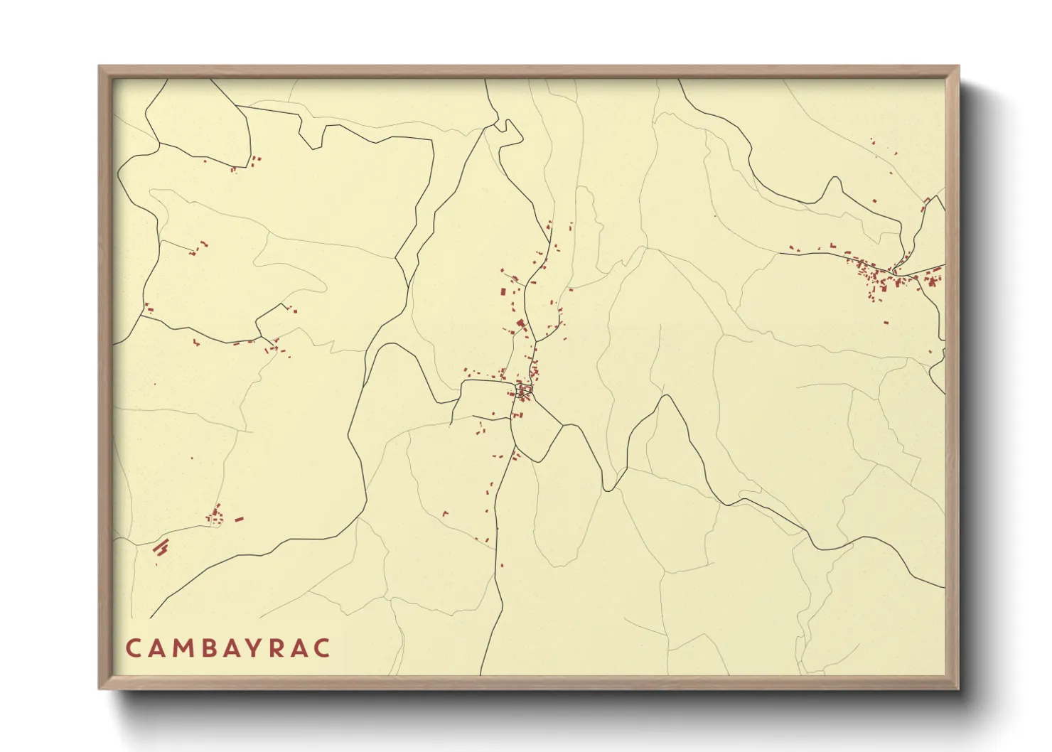 Une affiche de carte sur Cambayrac