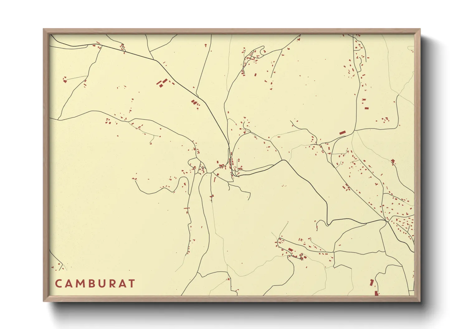 Une affiche de carte sur Camburat
