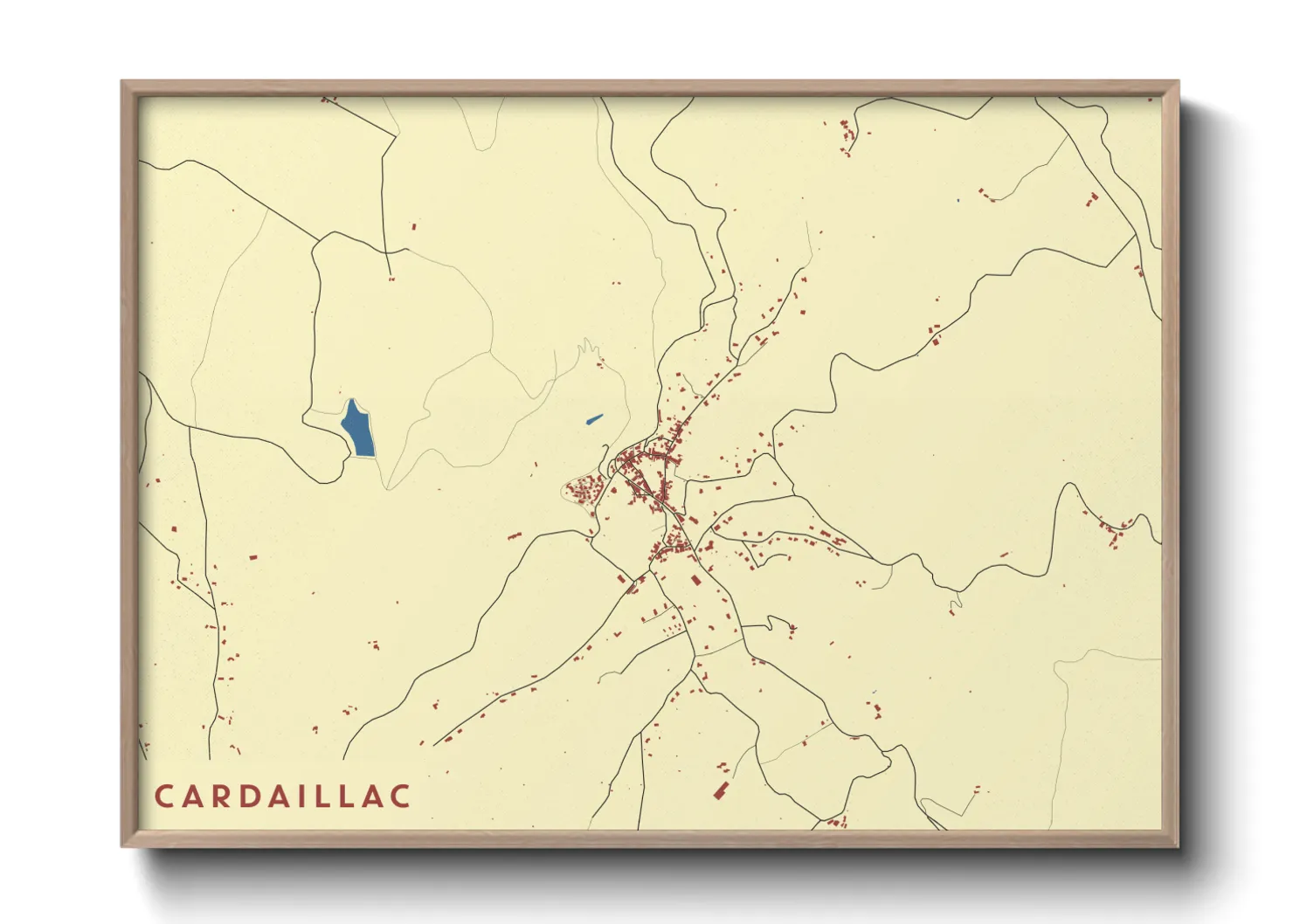 Une affiche de carte sur Cardaillac