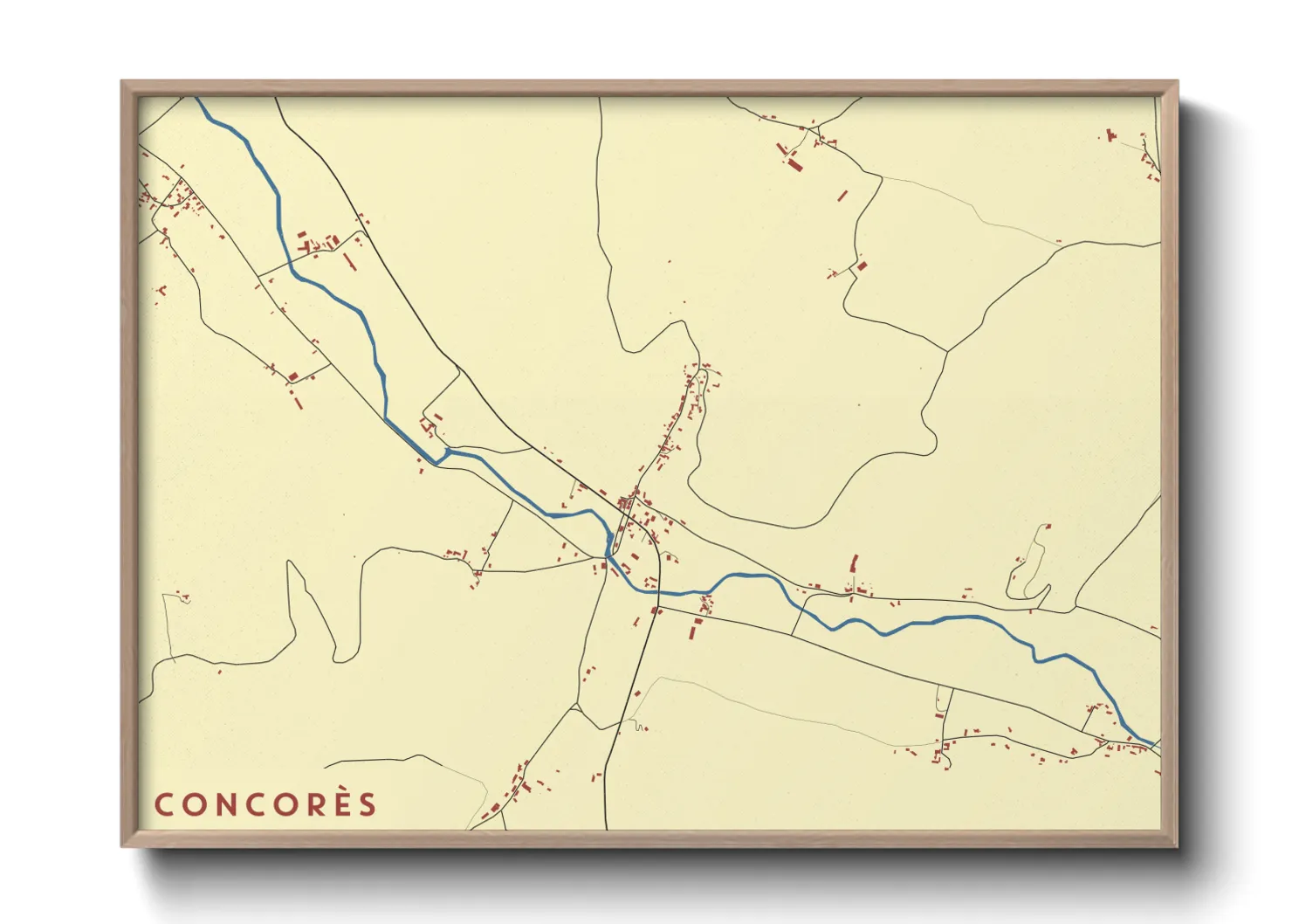 Une affiche de carte sur Concorès