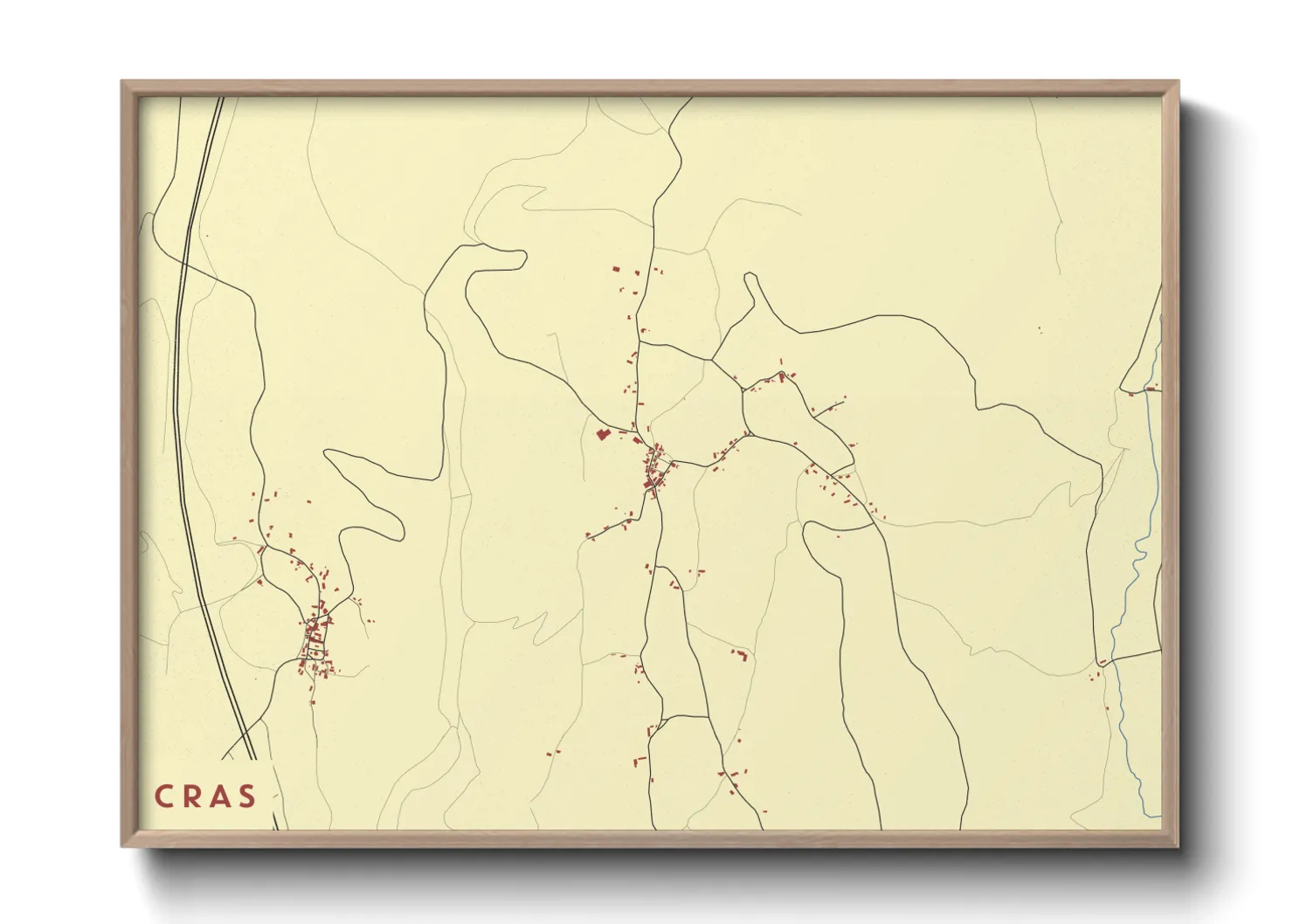 Une affiche de carte sur Cras