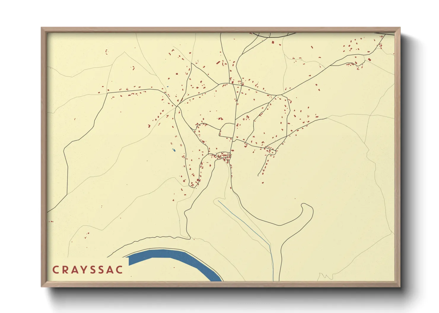 Une affiche de carte sur Crayssac