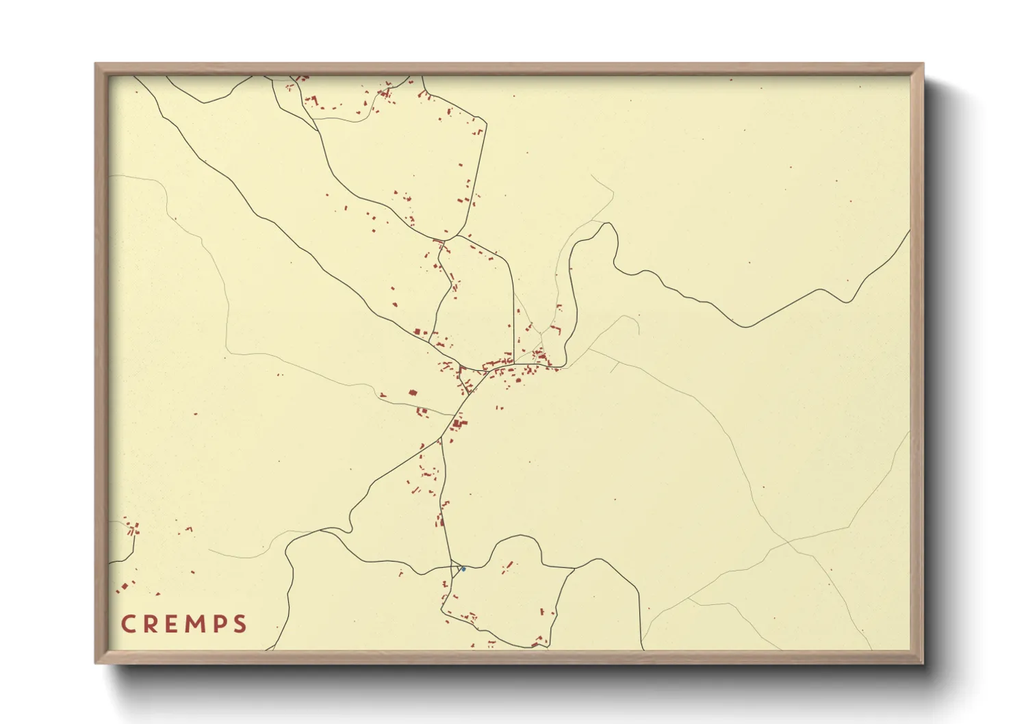 Une affiche de carte sur Cremps