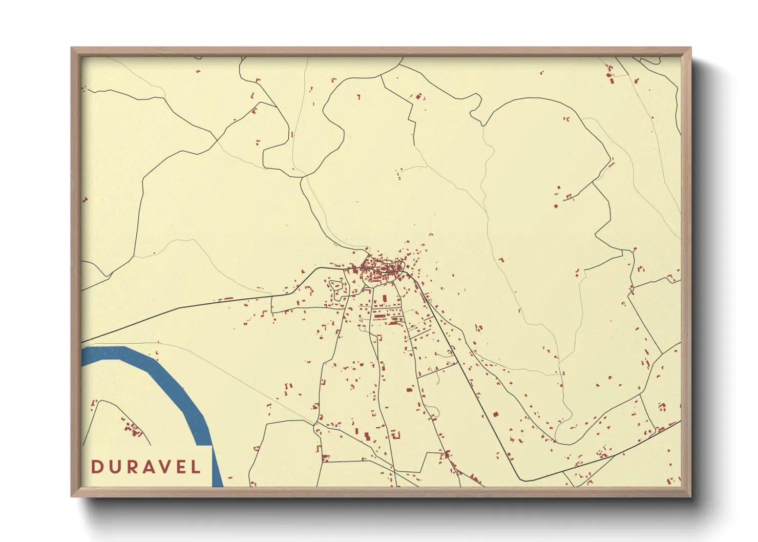 Une affiche de carte sur Duravel