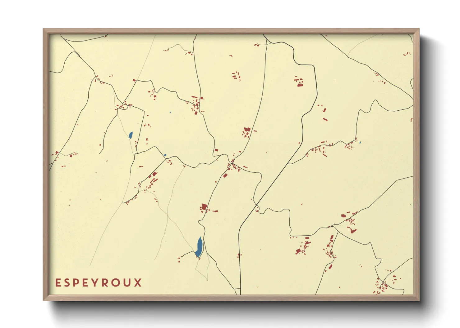 Une affiche de carte sur Espeyroux