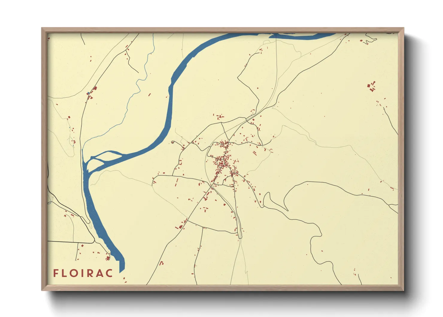 Une affiche de carte sur Floirac