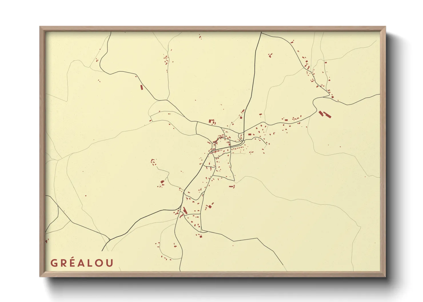 Une affiche de carte sur Gréalou