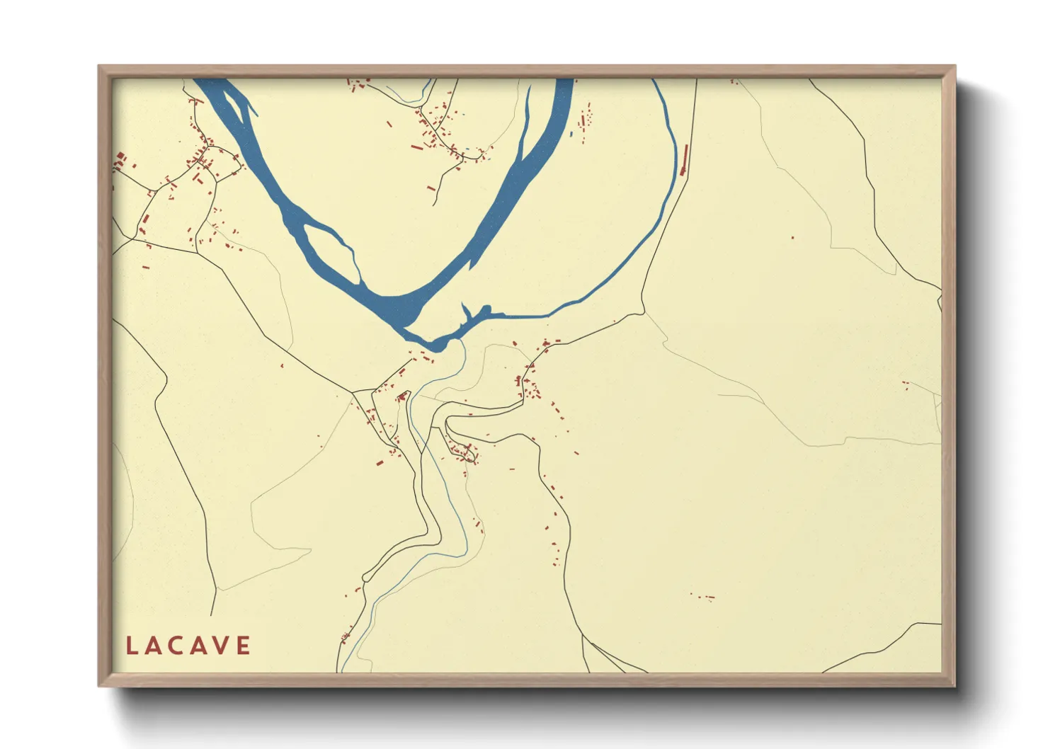 Une affiche de carte sur Lacave