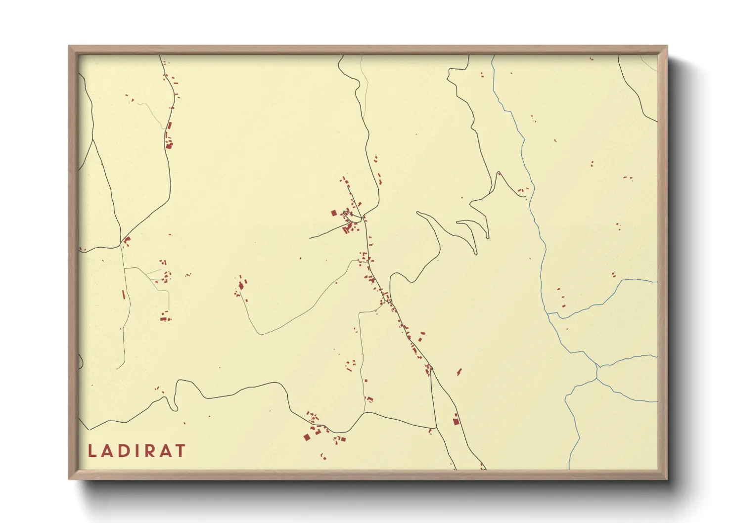 Une affiche de carte sur Ladirat