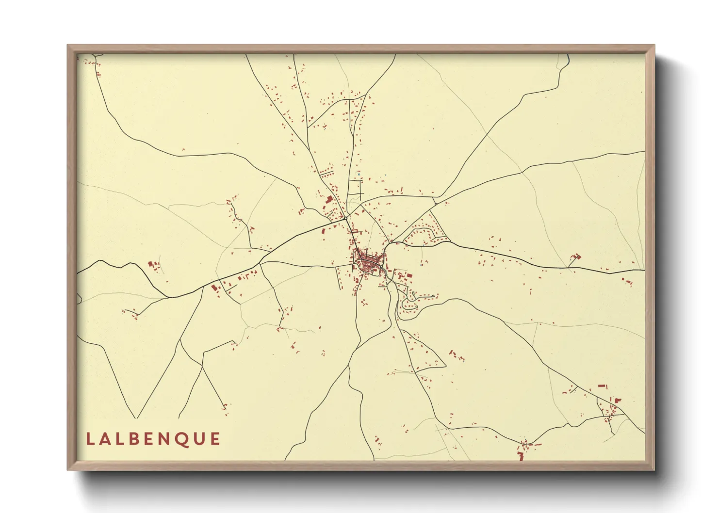 Une affiche de carte sur Lalbenque