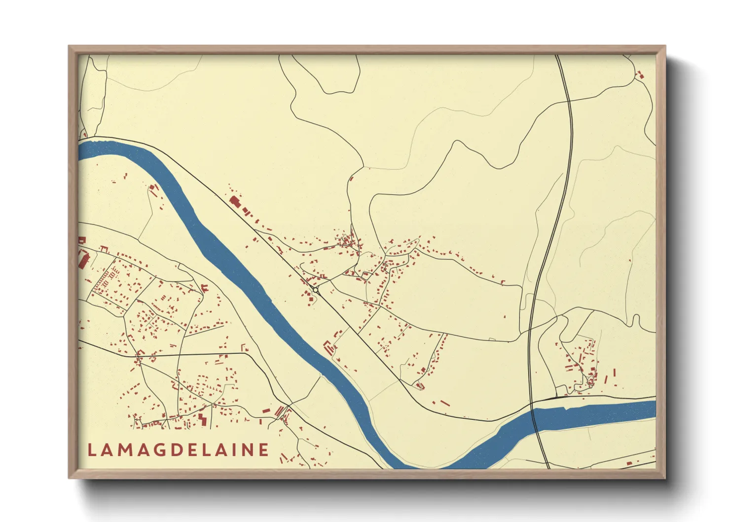 Une affiche de carte sur Lamagdelaine