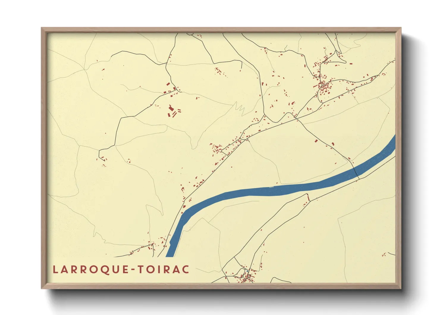 Une affiche de carte sur Larroque-Toirac
