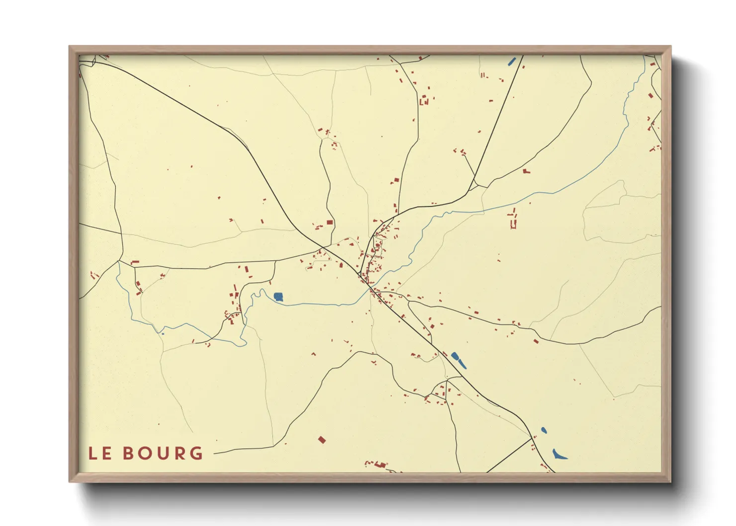 Une affiche de carte sur Le Bourg