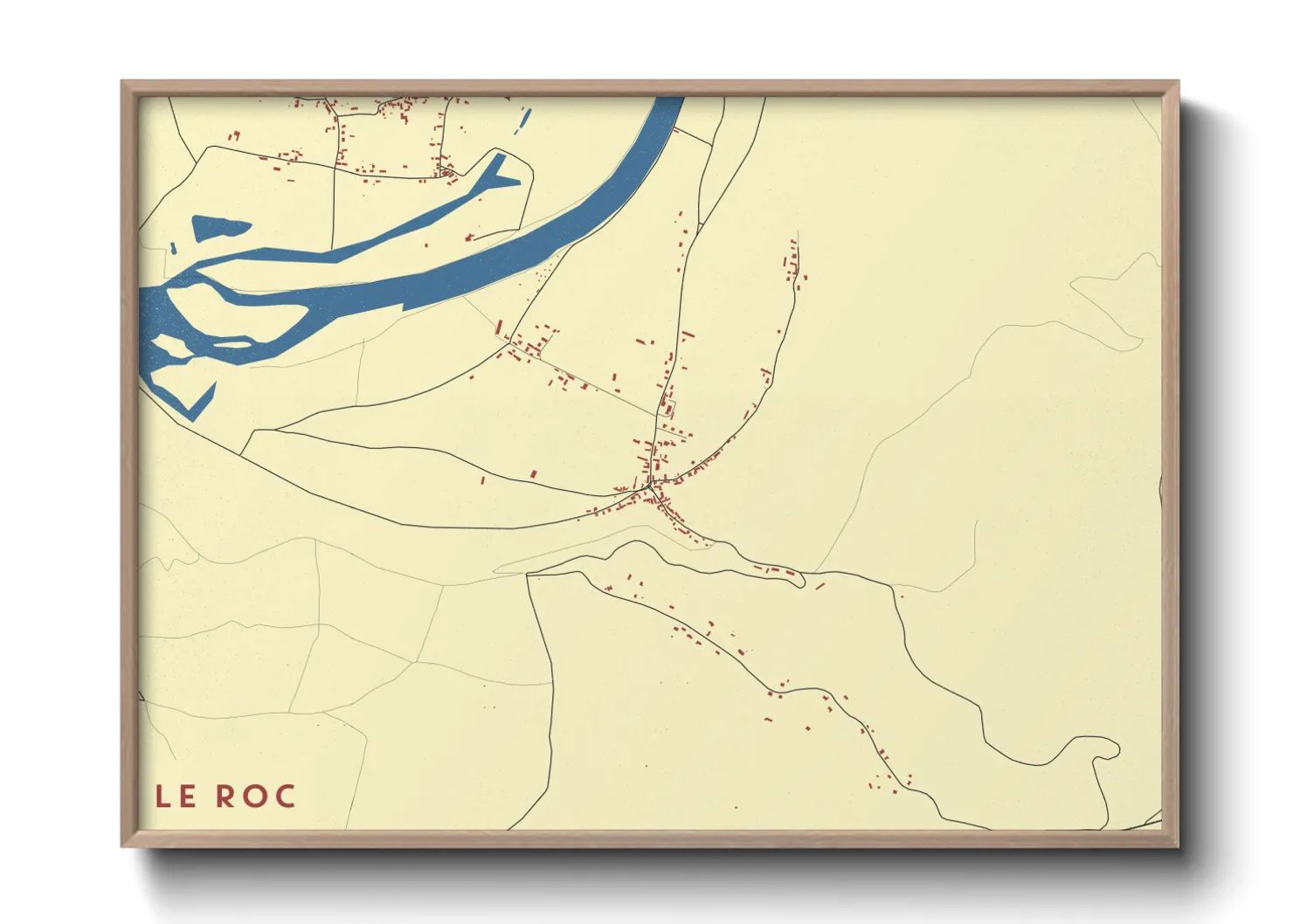 Une affiche de carte sur Le Roc