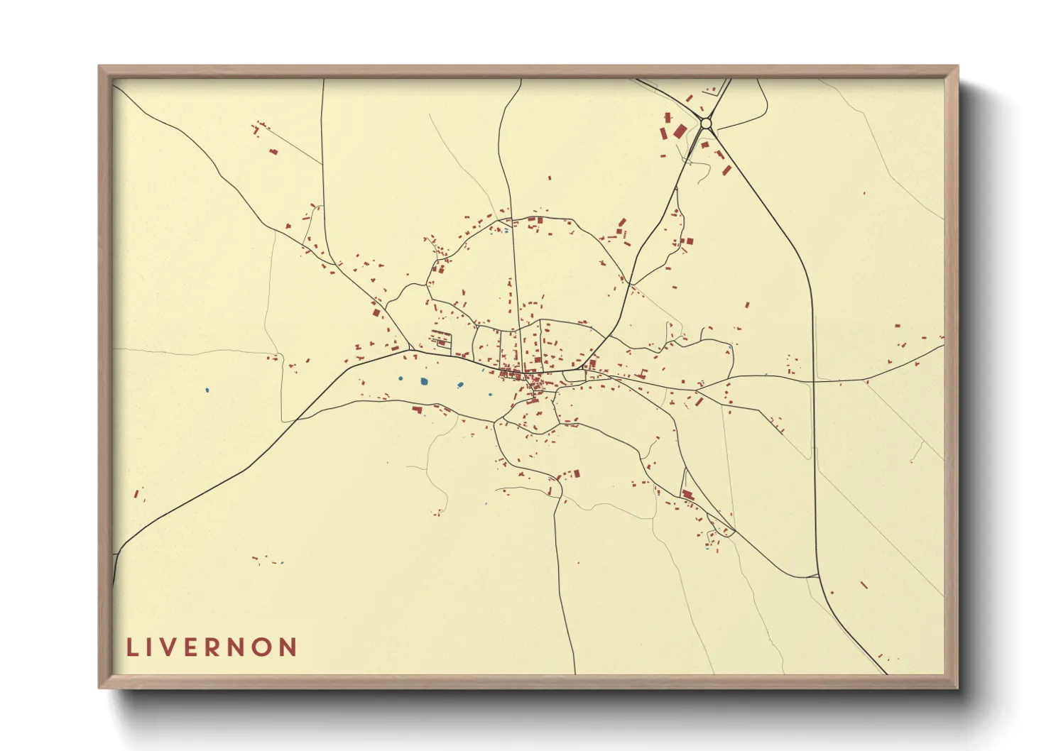 Une affiche de carte sur Livernon