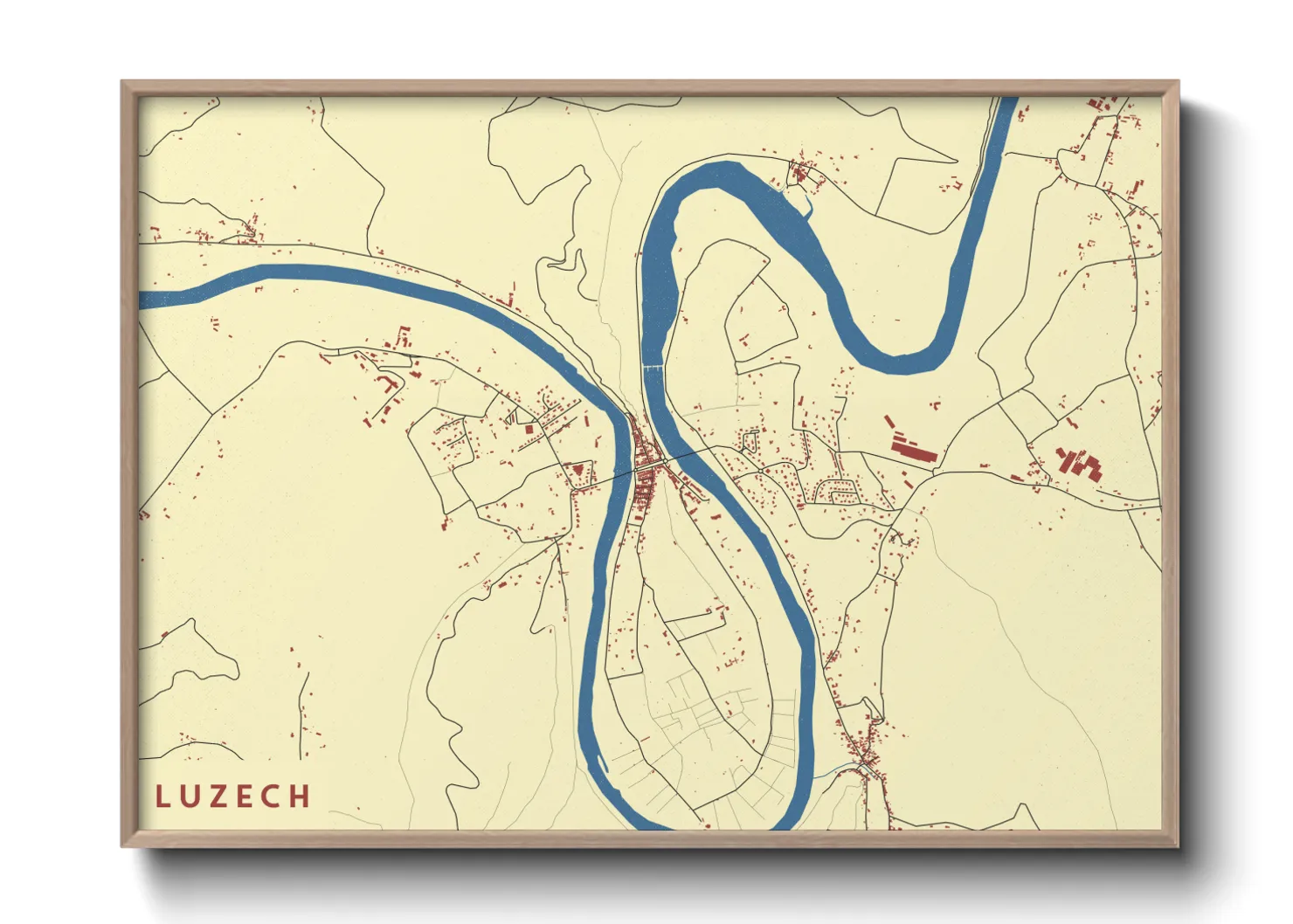 Une affiche de carte sur Luzech