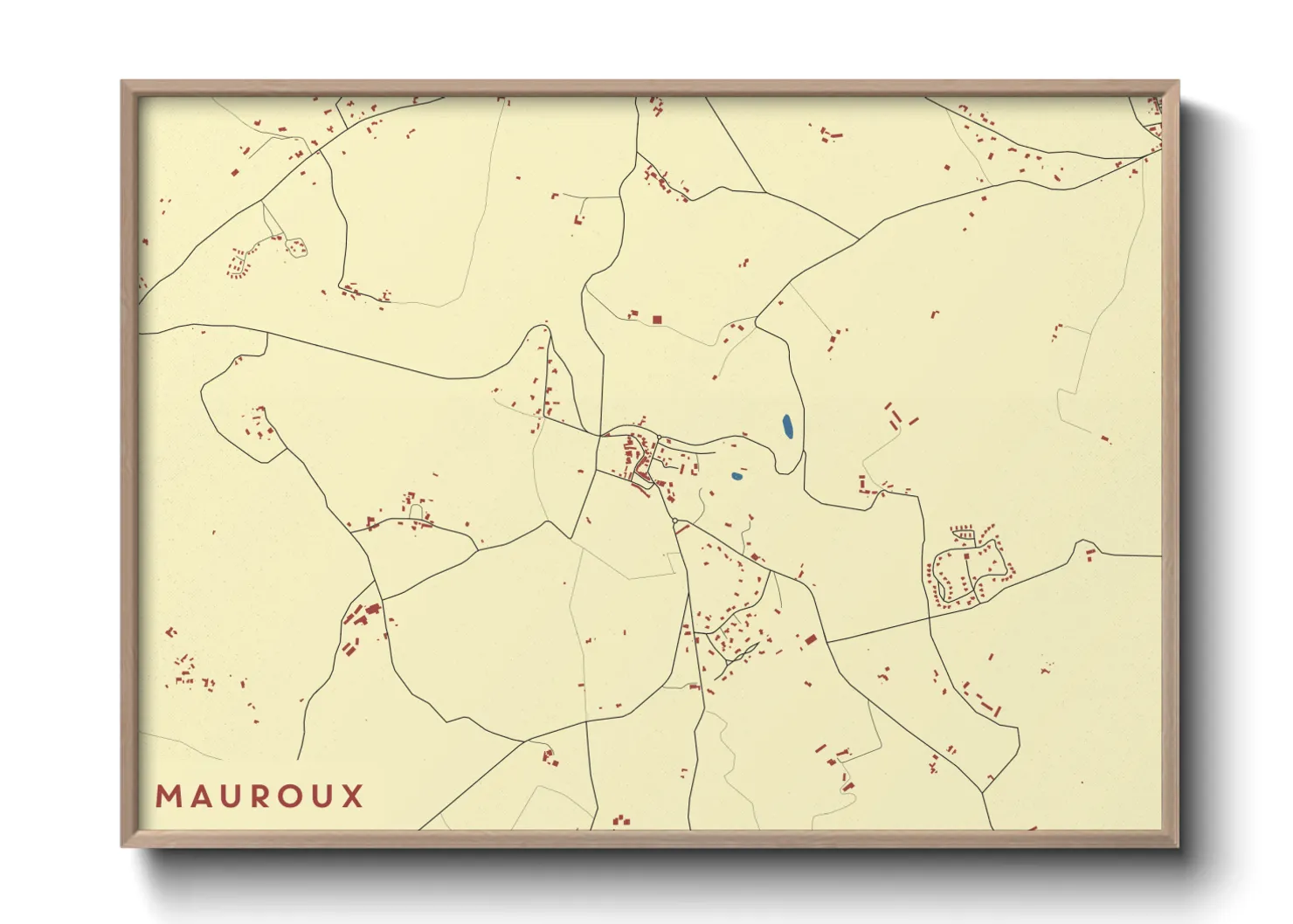 Une affiche de carte sur Mauroux