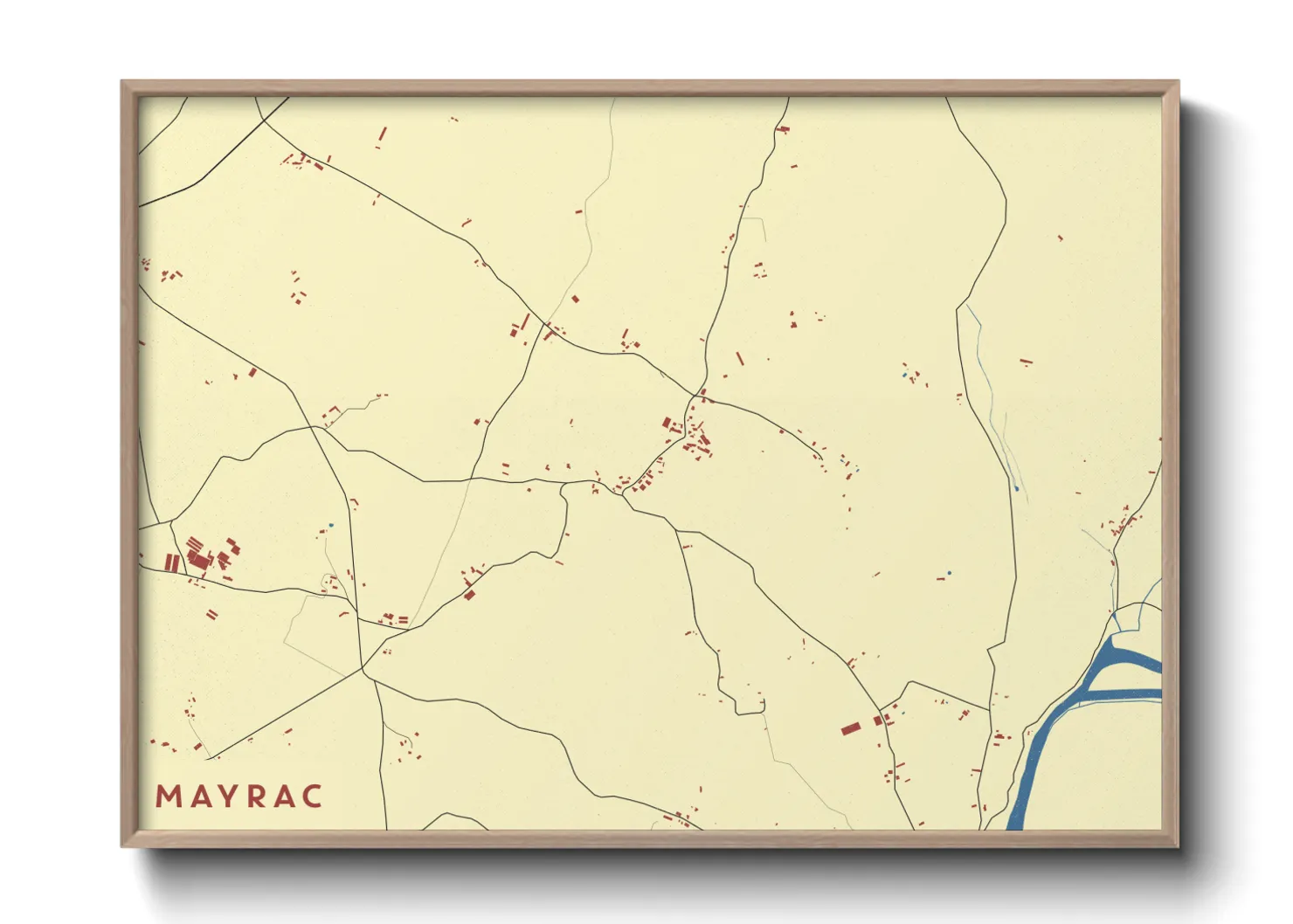 Une affiche de carte sur Mayrac