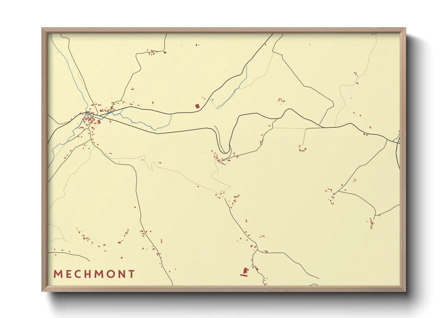 Une affiche de carte sur Mechmont
