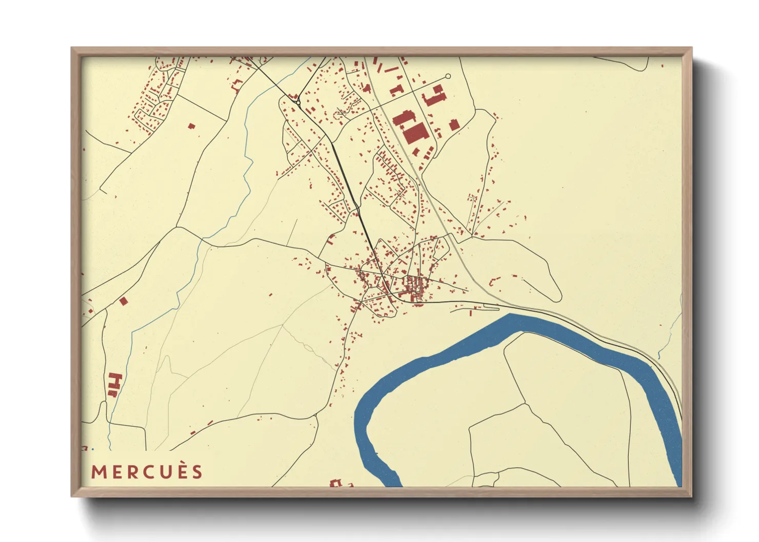 Une affiche de carte sur Mercuès