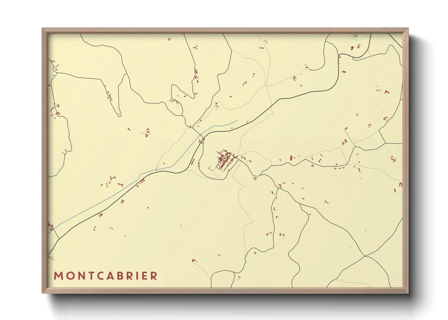 Une affiche de carte sur Montcabrier