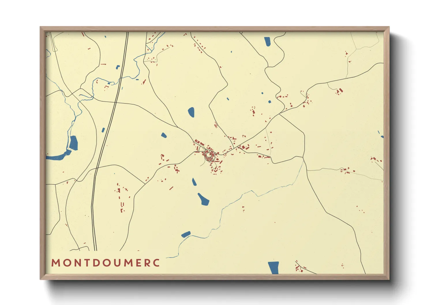 Une affiche de carte sur Montdoumerc