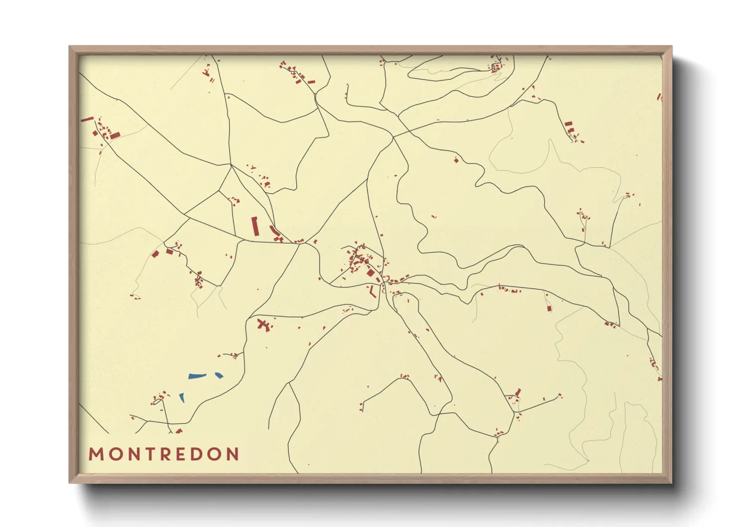 Une affiche de carte sur Montredon