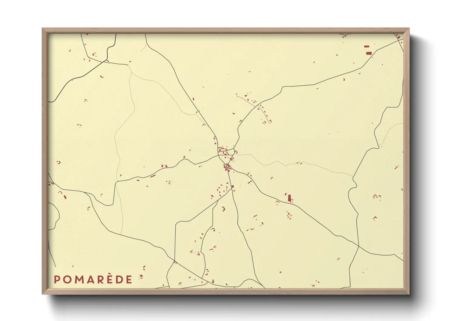 Une affiche de carte sur Pomarède