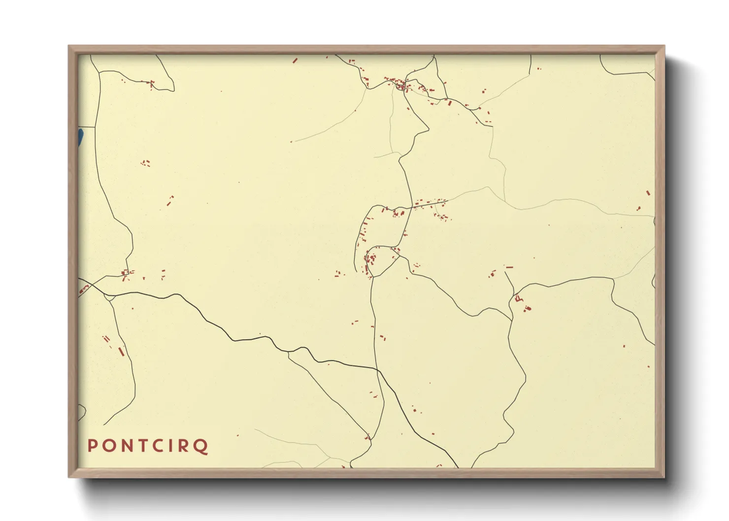 Une affiche de carte sur Pontcirq