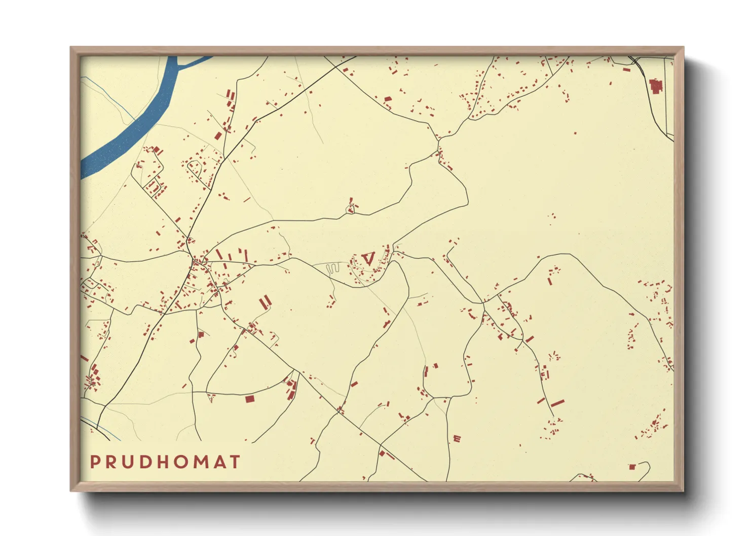 Une affiche de carte sur Prudhomat