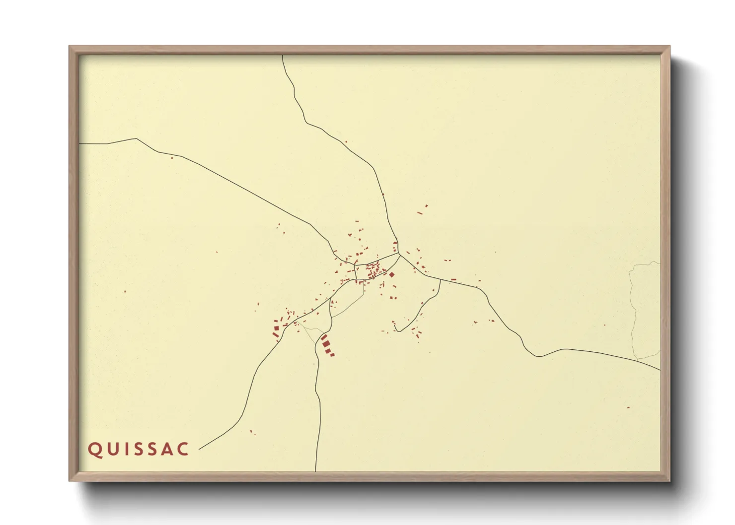 Une affiche de carte sur Quissac