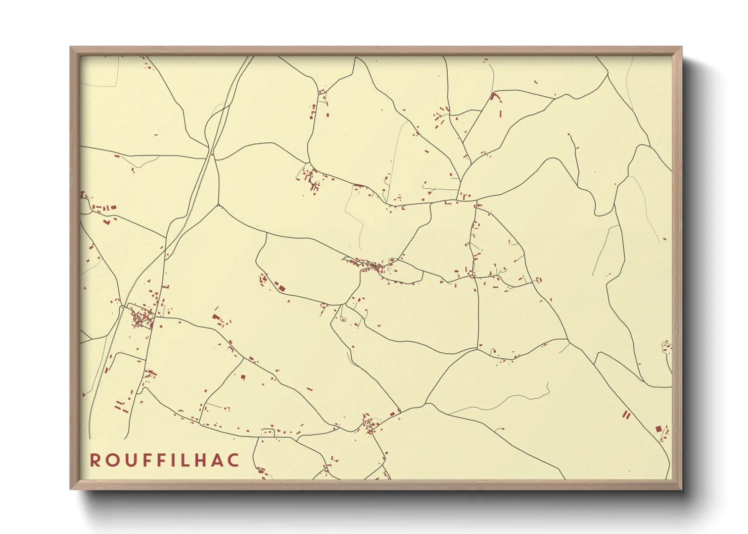 Une affiche de carte sur Rouffilhac