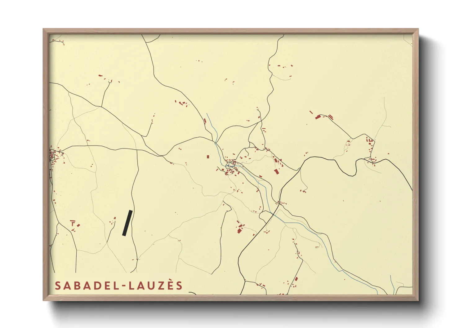 Une affiche de carte sur Sabadel-Lauzès