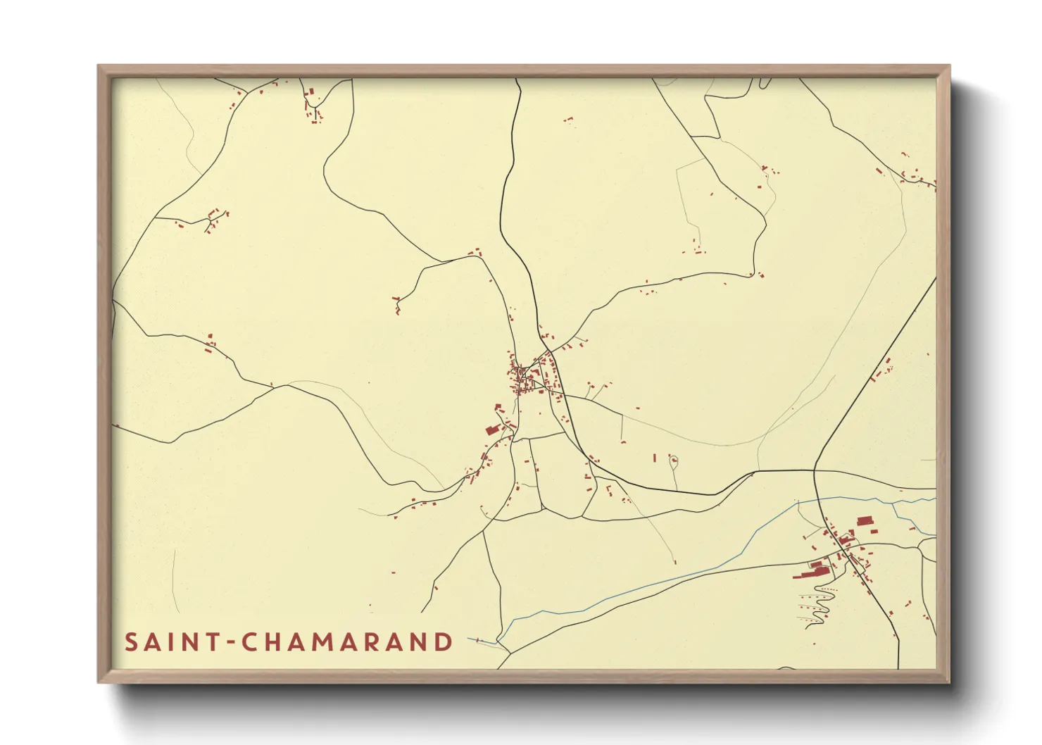 Une affiche de carte sur Saint-Chamarand
