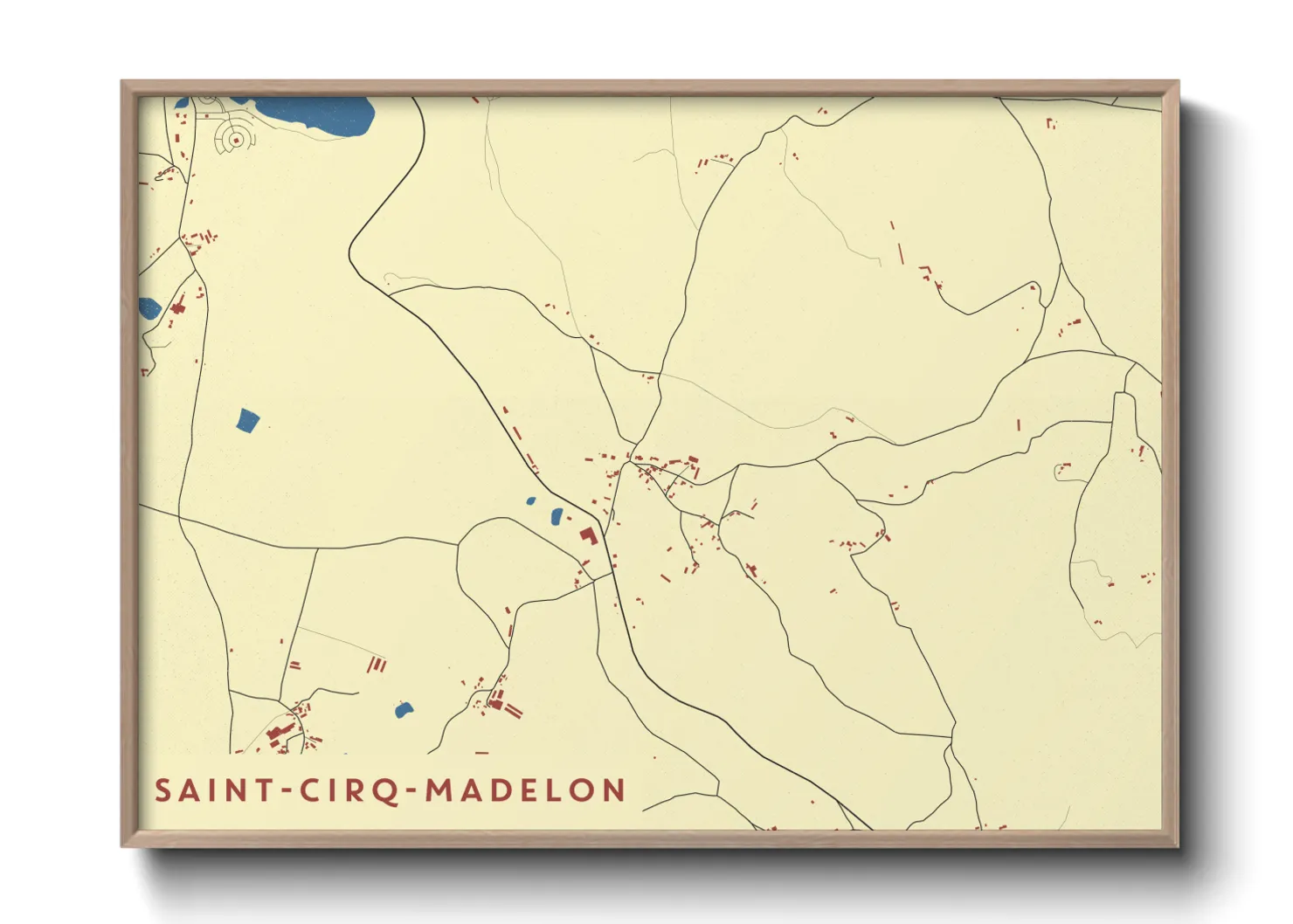 Une affiche de carte sur Saint-Cirq-Madelon