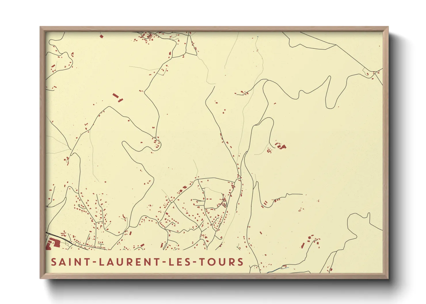Une affiche de carte sur Saint-Laurent-les-Tours