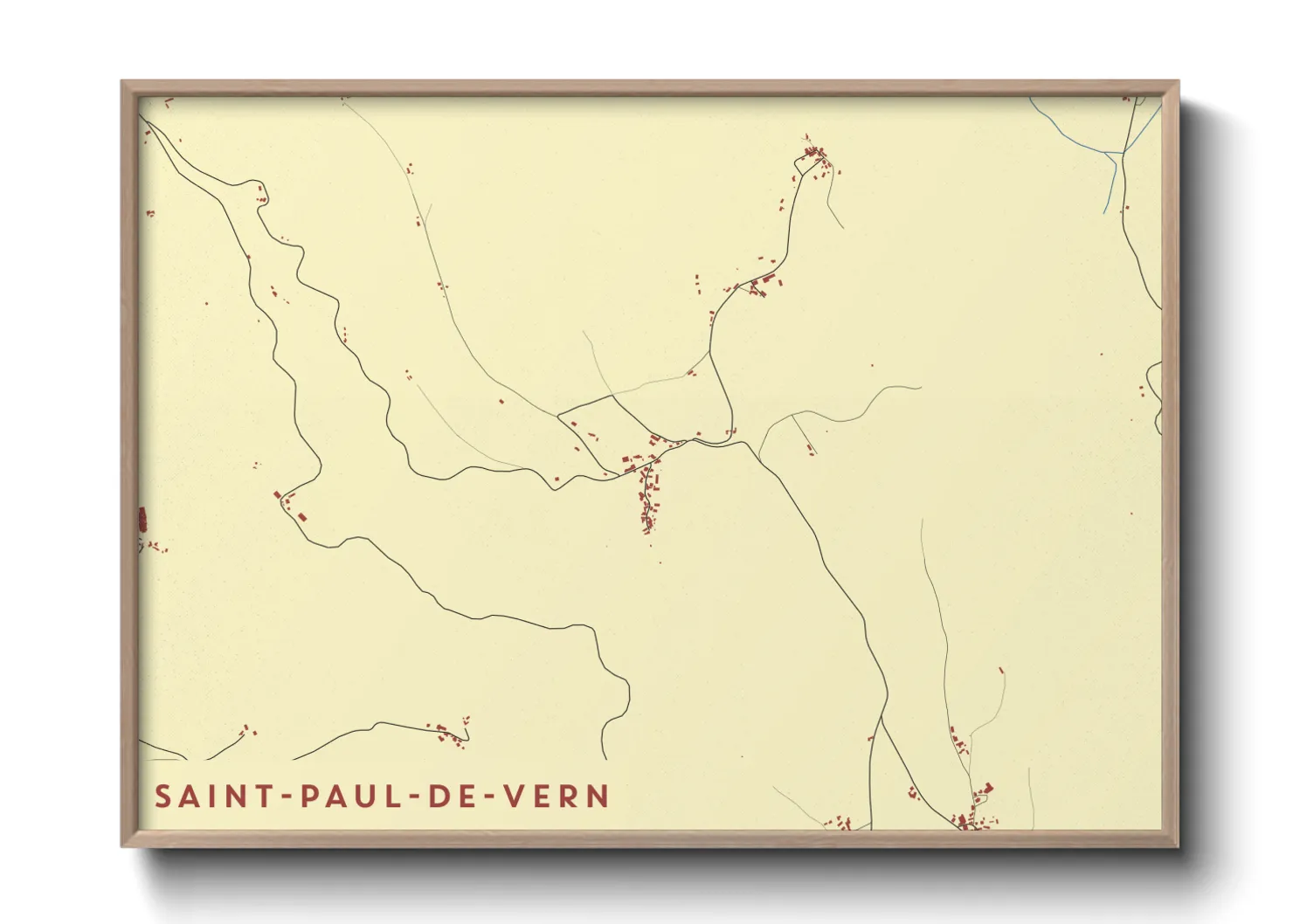 Une affiche de carte sur Saint-Paul-de-Vern