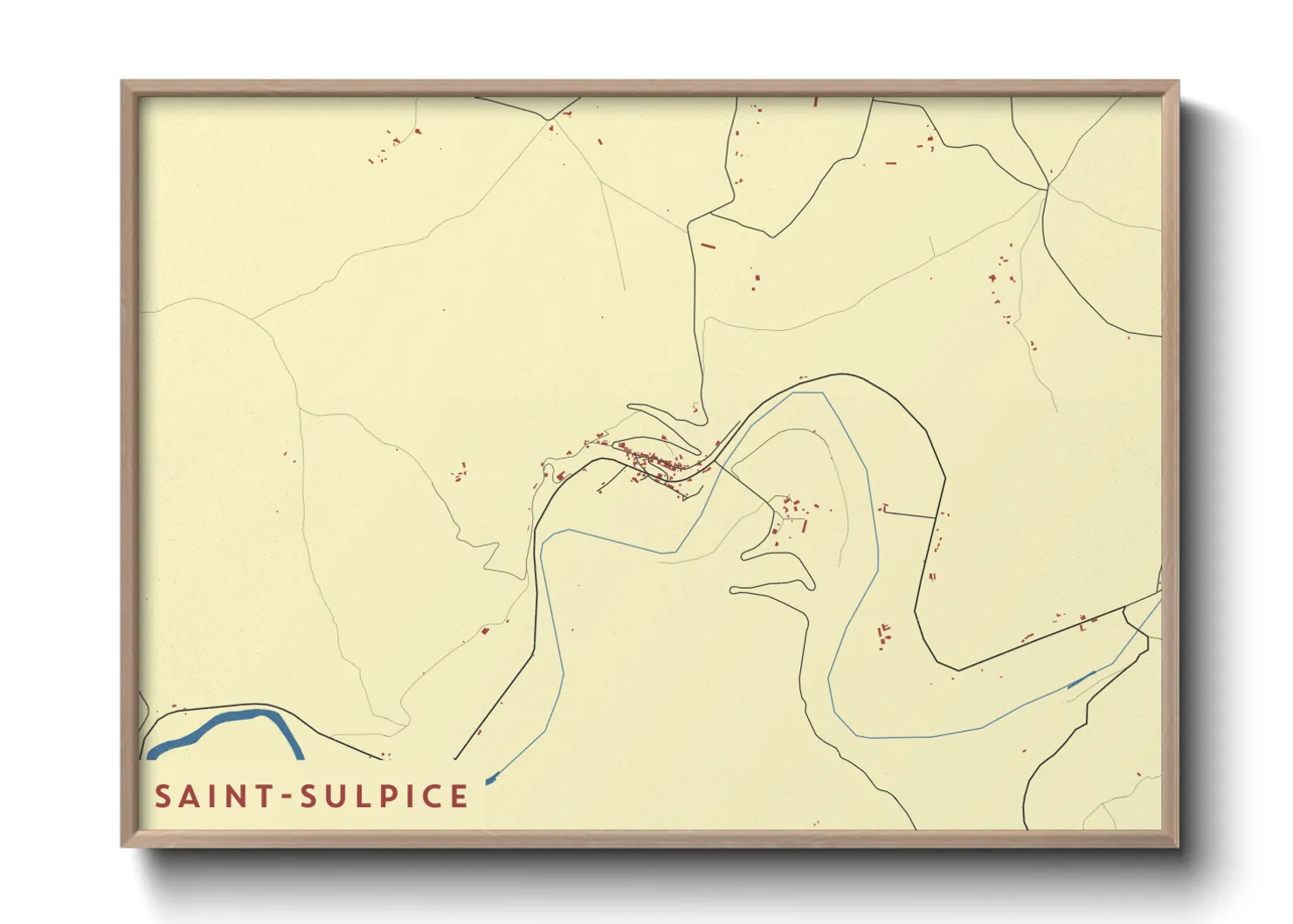 Une affiche de carte sur Saint-Sulpice