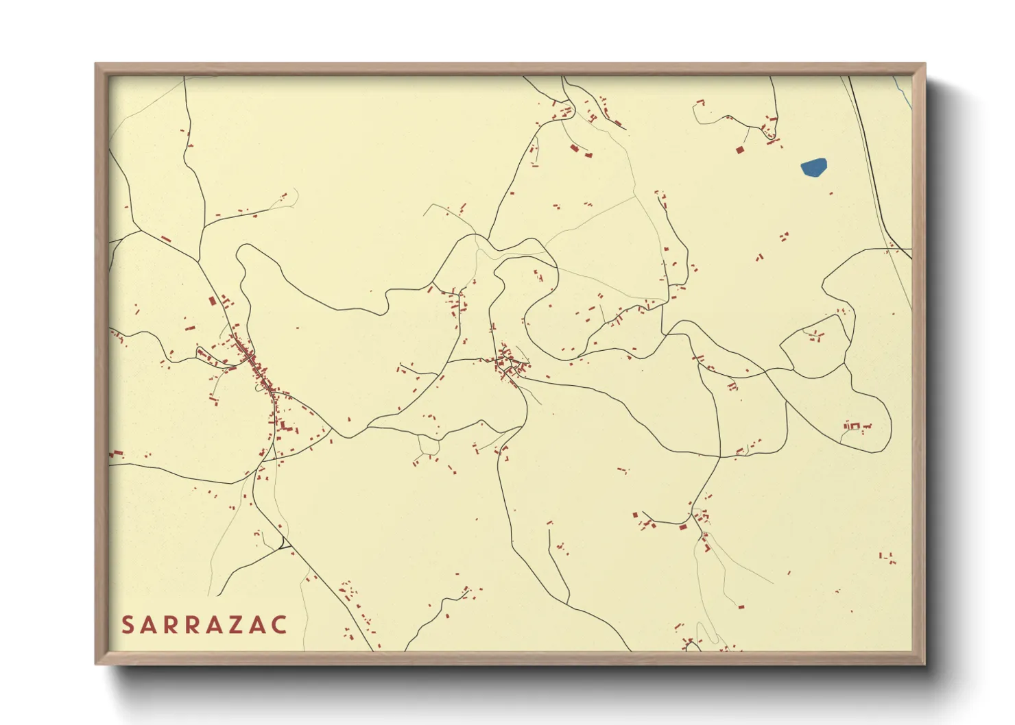 Une affiche de carte sur Sarrazac