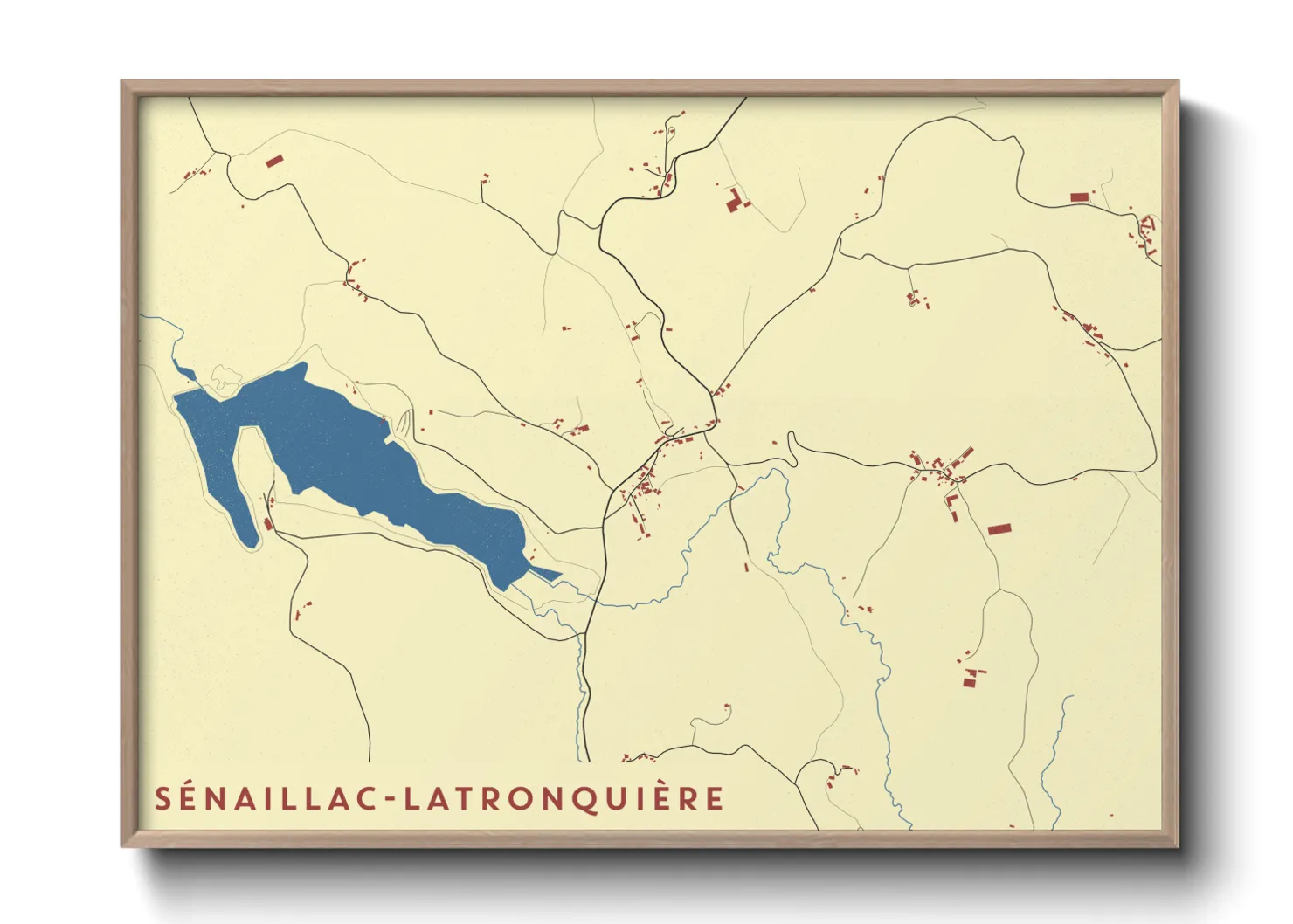 Une affiche de carte sur Sénaillac-Latronquière