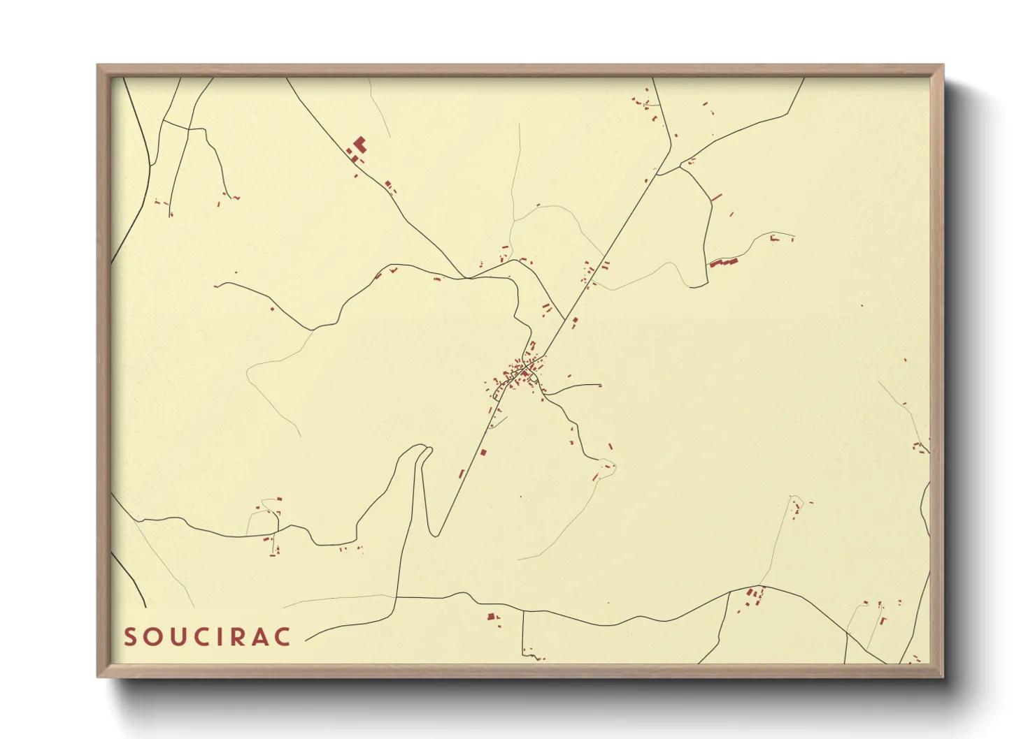 Une affiche de carte sur Soucirac