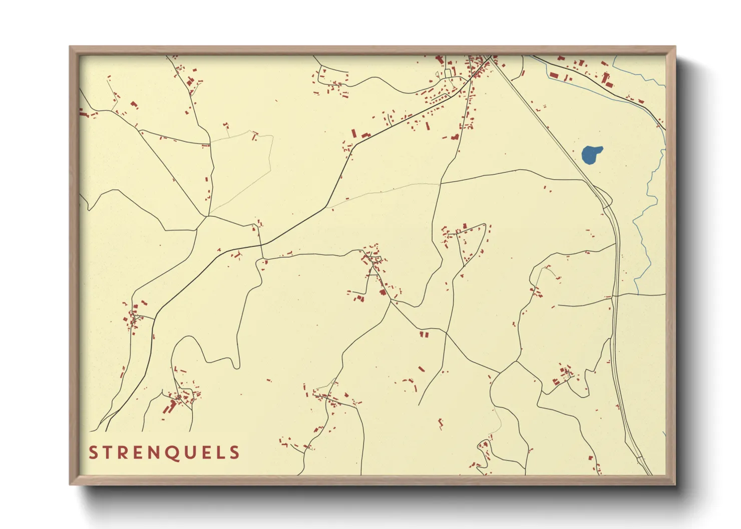 Une affiche de carte sur Strenquels