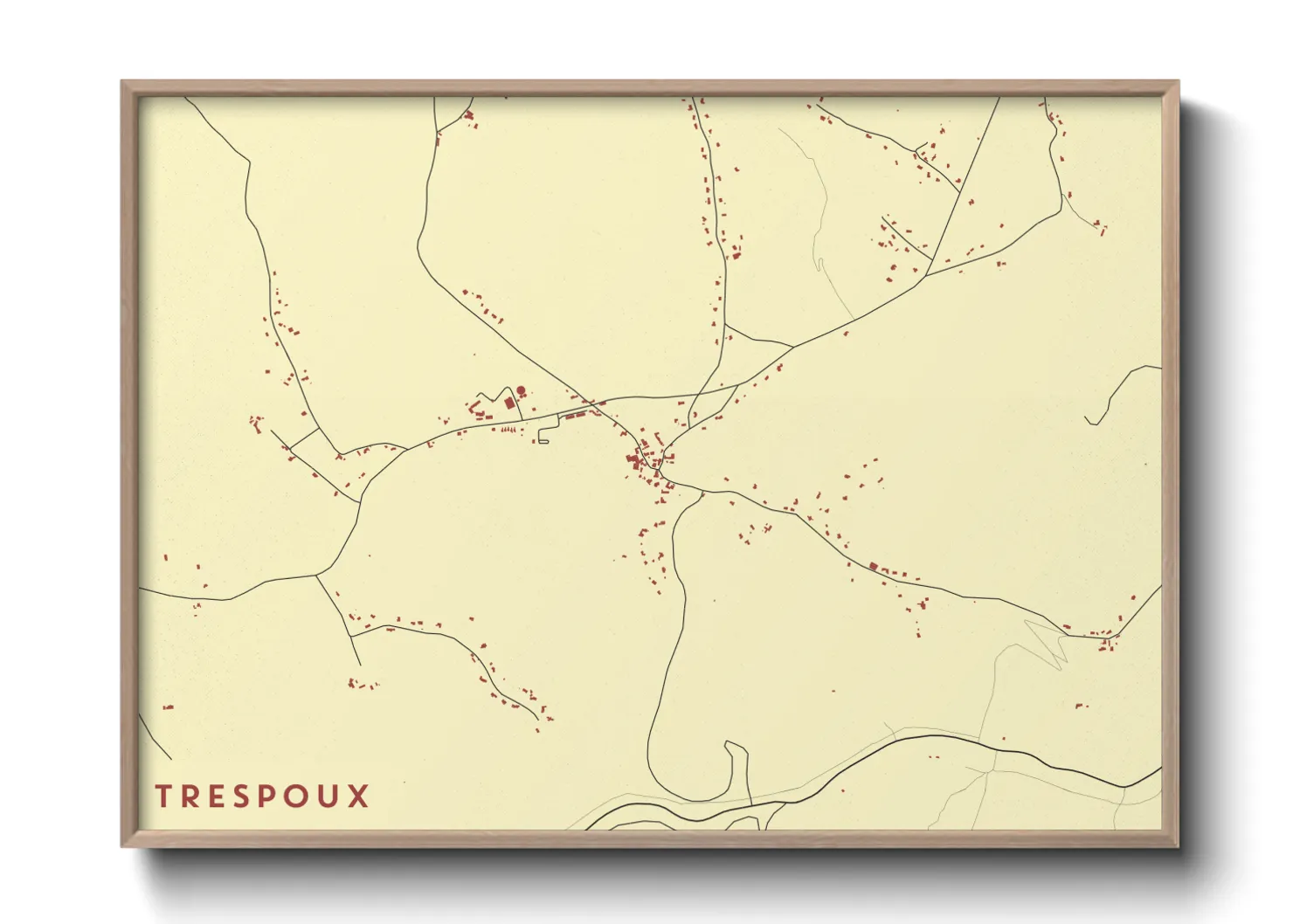Une affiche de carte sur Trespoux