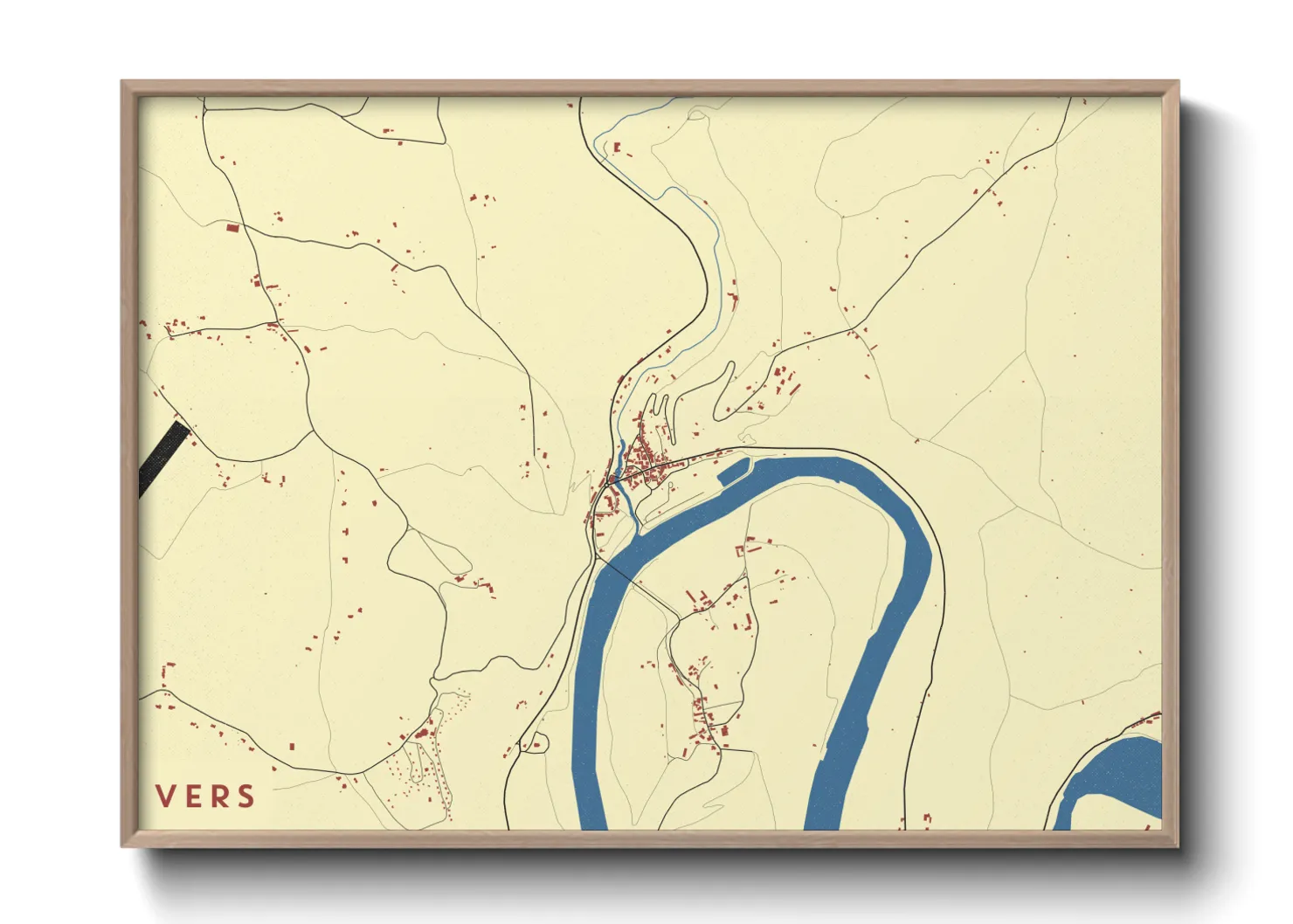 Une affiche de carte sur Vers